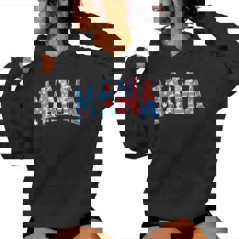 American Mama Patriotic Red White Blue America 4Th Of July Women Hoodie - Thegiftio UK