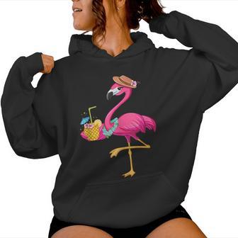 Ananas- Für Mädchen Und Damen Rosa Flamingo Hawaii Kapuzenpullover für Damen - Geschenkecke
