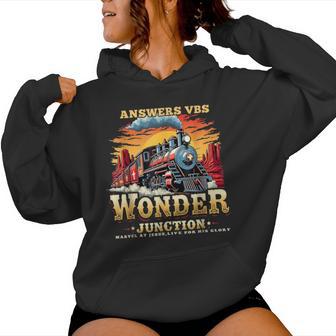 Answers Vbs Wonder Junction Christian Train Theme Apparel Women Hoodie - Thegiftio UK