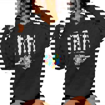 Apoyo De Regalo De Diseño De Madre Autista Para Madres De Niños Autistas In Mangas Sudadera con capucha para mujer - Regaloses