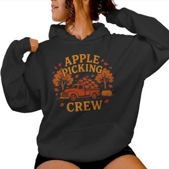 Apple Picking Crew Autumn Fall Orchard Season Fun Women Hoodie - Thegiftio UK