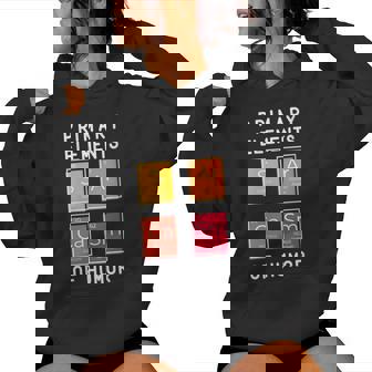 Arcasm Elements Tabla De Regalo De Periodo De Química Divertida Cuello Sudadera con capucha para mujer - Regaloses