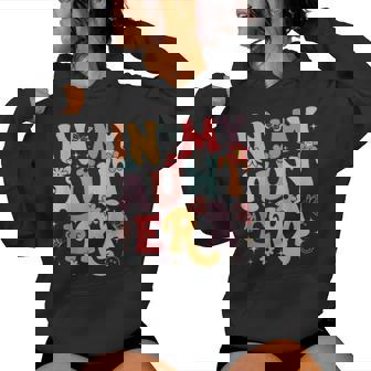 In My Aunt Era Groovy Retro Butterfly Women Women Hoodie - Monsterry