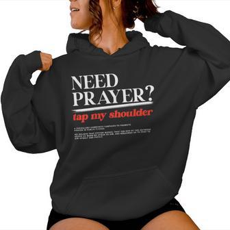 On Back Iv His Glory Need Prayer Tap My Shoulder Women Hoodie - Thegiftio UK