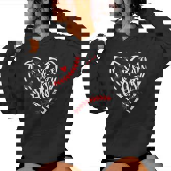 Ball Aunt Heart Game Day Cute Mother's Day Women Hoodie - Monsterry