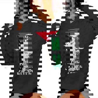 Bandera De Palestina Librealvar Gaza Fin La Ocupación Cuello Sudadera con capucha para mujer - Regaloses