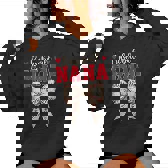 Baseball Nana Coquette Bow Game Day Women Hoodie - Thegiftio UK
