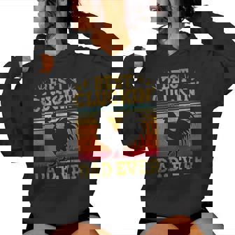 Best Cluckin Dad Ever Father's Day Vintage Style Chicken Dad Women Hoodie | Mazezy