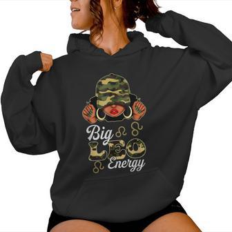 Big Leo Energy Black Woman Camoflauge Astrology Zodiac Sign Women Hoodie - Thegiftio UK
