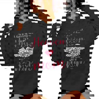 A Big Piece Of My Heart Lives In Heaven She's My Mom Women Hoodie | Mazezy