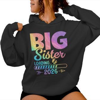 Big Sister Loading 2026 Promoted To Big Sister 2026 Girls Women Hoodie - Thegiftio UK