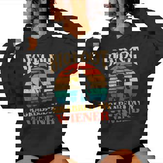 Bigfoot Grabbed My Wiener Sasquatch Joke Women Women Hoodie - Thegiftio UK
