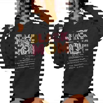Black Mom Definition Mother's Day Afro African American Mom Women Hoodie - Monsterry