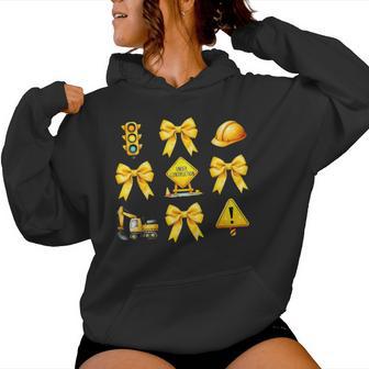 Bow Coquette Construction Worker Construction Women Hoodie - Thegiftio UK