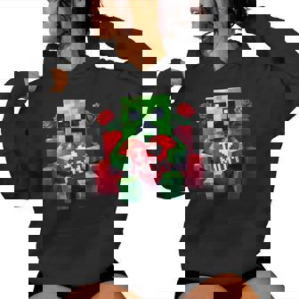 Boy Mom I Love Mom Heart Mother's Day Video Game Pixel Women Hoodie - Monsterry