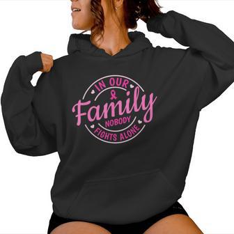 Breast Cancer Family Support Pink Ribbon Boxing Gloves Women Hoodie - Thegiftio UK