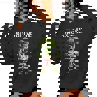 Brocoli Fait Karate Broco Lee Jeu De Motségétarienégétalien Amusant Sweat à capuche femme - Cadeauxyz