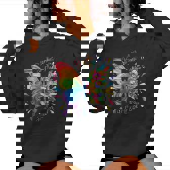 Broken Crayons Still Colors Mental Health Rainbow Butterfly Women Hoodie | Mazezy