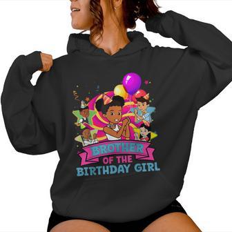 Brother The Birthday Girl Party Pink Doll Family Decorations Women Hoodie - Thegiftio UK