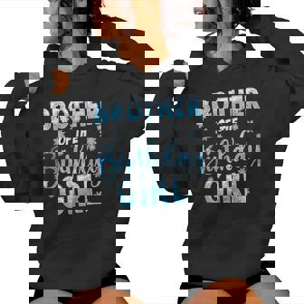 Brother Of The Birthday Girl Snowflakes Themed Matching Women Hoodie | Seseable FR