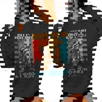 Bruh I'm In 5Th Grade Fifth Grade Dabbing Boy Student Women Hoodie | Mazezy