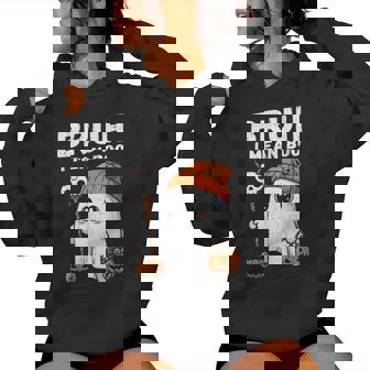 Bruh I Mean Boo Cute Boo Pumpkin Halloween Women Women Hoodie - Thegiftio