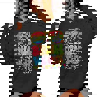 Bruh We Out Teachers Cute End Of School Year Summer Groovy Women Hoodie - Thegiftio UK