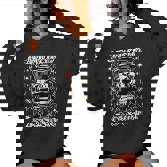 Cappuccino-Assassino Italian-Brainrot Coffee Assassin Meme Women Hoodie - Monsterry