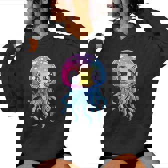 Carino Rainbow Medusaorridente Faccia Felpa con cappuccio da donna - Novitaregali