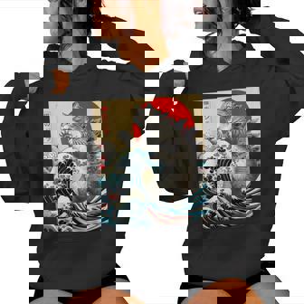 Catzilla Cat 日本アート 面白い猫 ギフト 男性 女性 子供 レディースパーカー - Kawaiitshirt