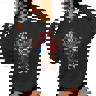 Chapeau Girafe 4 Juillet American Giraffe Usa Oncle Sam Sweat à capuche femme - Cadeauxyz