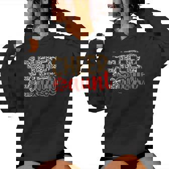 Cheer Aunt Leopard Aunt Of A Cheerleader Aunt Cheer Auntie Women Hoodie | Mazezy