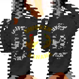 Chicken Banana Lustiges Kapuzenpullover für Damen - Geschenkecke
