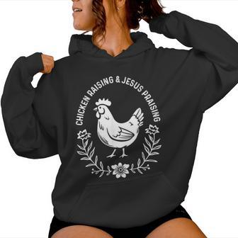 Chicken Raising & Jesus Praising Women Women Hoodie - Thegiftio UK