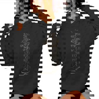 Coastal Cowgirl ニュートラルタン フローラル カウボーイブーツ ウエスタン レディースパーカー - Kawaiitshirt