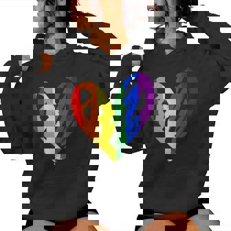 Coeur Egalité Drapeau Lgbt Gaypride Homo Homme Cadeau Sweat à capuche femme - Cadeauxyz