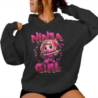 Coole Ninja-Kunst Für Kinder Mädchen Ninja-Trainingskrieger Kapuzenpullover für Damen - Geschenkecke