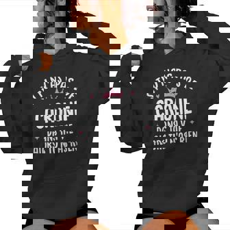 Copine Humour Cadeau Personnalisé Prénom Caroline Sweat à capuche femme - Cadeauxyz