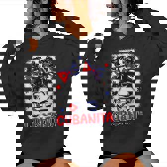 Cubanita Cuban Cuba Flag Girl Hispanic Heritage Month Women Women Hoodie | Mazezy