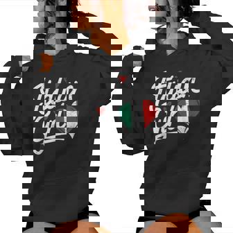 Culture Italian Roots Italy Flag Cute Italian Girl Italia Women Hoodie - Thegiftio