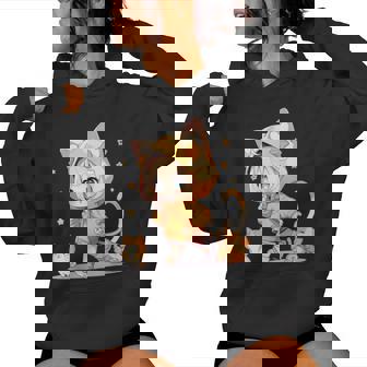 Cute Orange Manga Girl With Kittens Sweat à capuche femme - Cadeauxyz