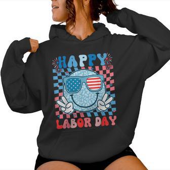 Cute Retro Happy Labor Day Patriotic Labor Day Women Women Hoodie - Thegiftio UK