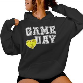 Cute Softball Mom Game Day Women Hoodie - Thegiftio UK