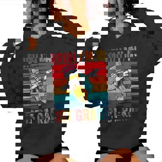 Dabbing Pencil Dancing Bruh I'm In 1St First Grade Students Women Hoodie - Monsterry