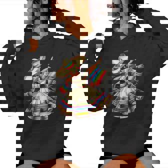 Dabbing Poncho Pour Fille Mexicaine Cinco De Mayoombrero Dab Sweat à capuche femme - Cadeauxyz