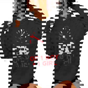 Dad Of 1 Boy And 1 Girl Father's Day Women Hoodie - Monsterry