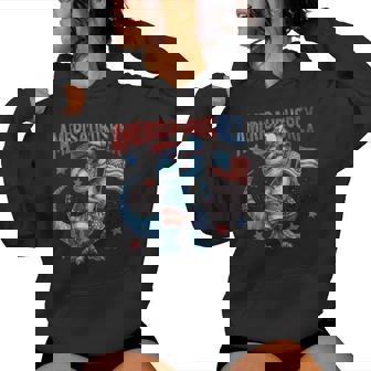 Dinosaur 4Th Of July Boys Girls Amerisaurus T Rex Women Hoodie - Monsterry