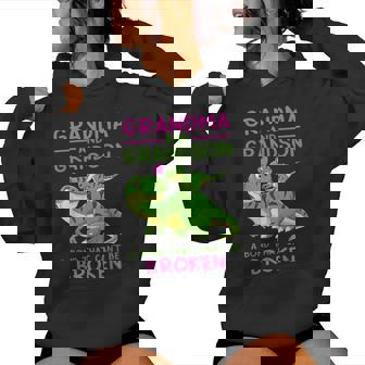 Dinosaur Grandma And Grandson A Bond That Can't Be Broken Women Hoodie | Mazezy