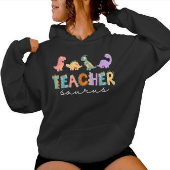 Dinosaur Teacher Teachersaurus Rex Dino Women Hoodie - Thegiftio UK