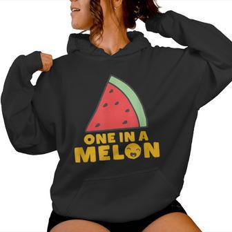 Divertido Comida Pun Uno En Un Melón Novia Esposa Mamá Sudadera con capucha para mujer - Regaloses